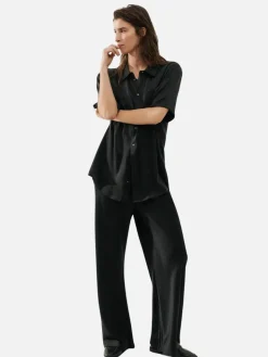 Bias Cut Pant- Black