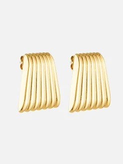 Caterpillar Earrings - Gold