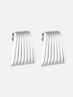 Caterpillar Earrings - Silver