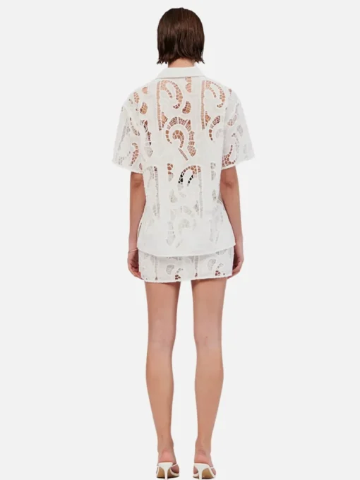 Florence Lace Shirt - White