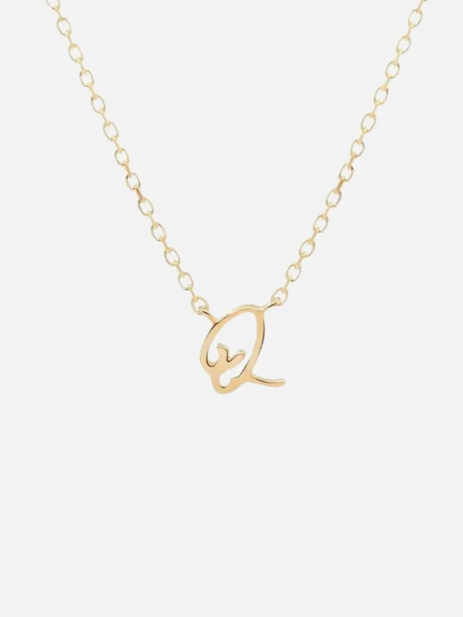 14K Gold Love Letter Necklace