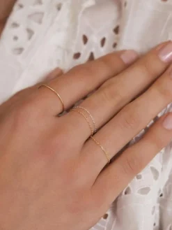 14k Gold Purity Chain Ring