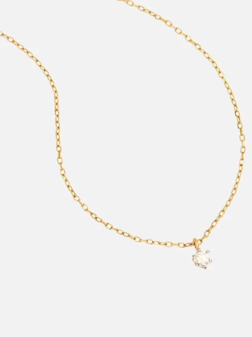 14K Gold Sweet Droplet Diamond Necklace
