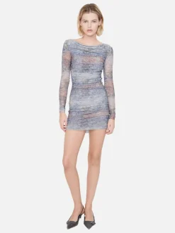 Malaya Long Sleeve Mini Dress - Skyfire Ombre