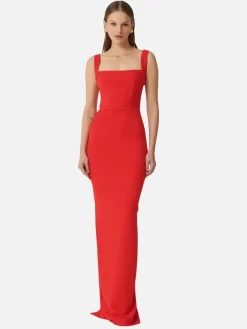 Marbella Gown - Cherry Red