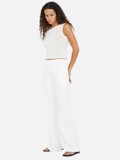 Ninah Drawstring Pant - White