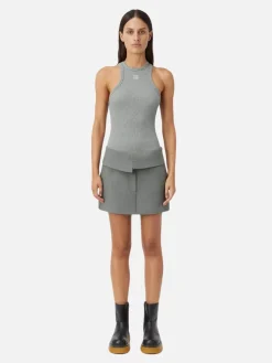 Nora Rib Tank - Grey Marle