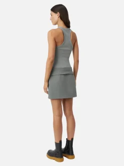 Nora Rib Tank - Grey Marle