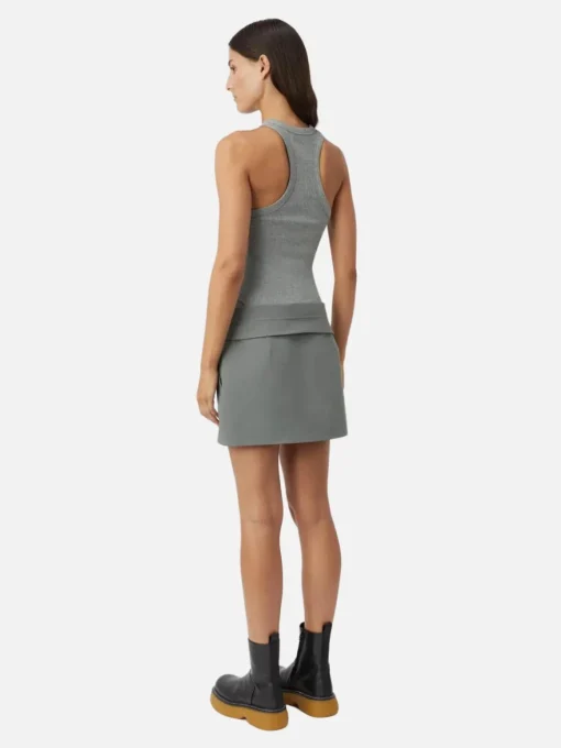Nora Rib Tank - Grey Marle