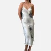 90s Slip Dress Fibonacci - Off-White