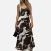 Scoop Neck Dress - Rabbit Dark Earth