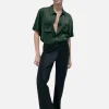 Short Sleeve Boyfriend Shirt - Cedar