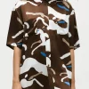 Short Sleeve Boyfriend Shirt - Rabbit Dark Earth