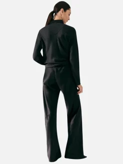 Splice Bias Cut Pants - Black