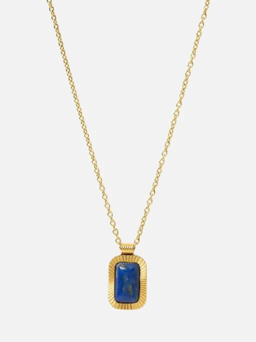 Teo Gold Necklace - Lapis