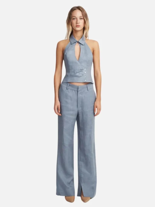 Tully Halter Top - Slate