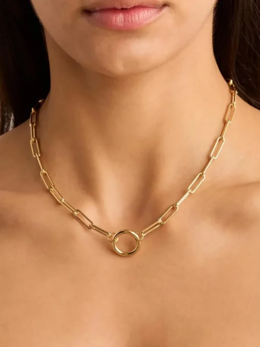 18" With Love Annex Link Necklace - 18k Gold