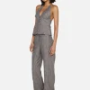 Zuri Straight Leg Pant - Taupe/Ivory Stripe